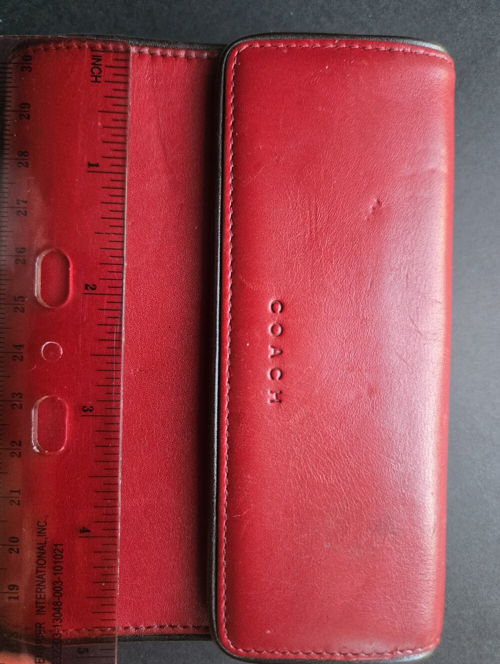 Coach Red Leather Wallet - Picture 8 of 10